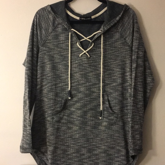 NWOT lace up hoodie - Picture 2 of 4